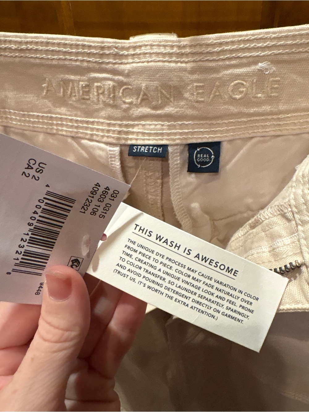 NWT American Eagle Outfitters Women’s Cream Utility Cargo Mini Skirt Size 2 - Picture 5 of 6
